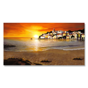 M028 - Πίνακας ηλιοβασίλεμα στο νησί