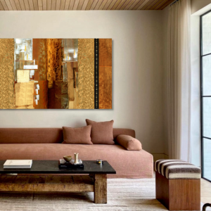 M057 - Πίνακας γήινες πινελιές χρωμάτων