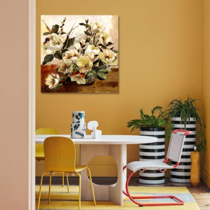 M130 - Πίνακας vintage ζωγραφική λουλουδιών