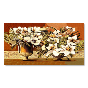 M131 - Πίνακας βάζα με λευκούς κρίνους