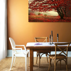 BDL044 - Πίνακας δέντρο με κόκκινα φύλλα