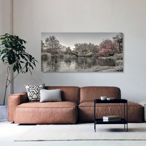 BDL095 - Πίνακας ποτάμι με πέτρινη γέφυρα