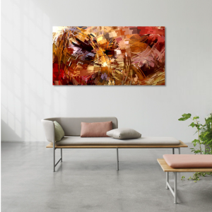 M148 - Πίνακας αποχρώσεις κόκκινου και καφέ