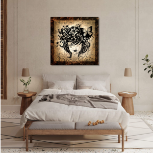 M196 - Πίνακας κορίτσι και πεταλούδες