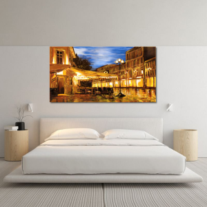 M245 - Πίνακας πεζόδρομος το σούρουπο