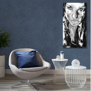 M382 - Πίνακας ασπρόμαυρη γυναικεία φιγούρα