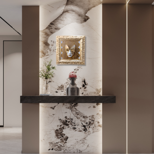 M03 - Βενετσιάνικη μάσκα λευκό και χρυσό