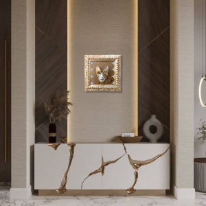 M03 - Βενετσιάνικη μάσκα λευκό και χρυσό