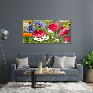 M878 - Πίνακας πολύχρωμα λουλούδια