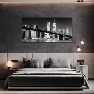 M946 - Πίνακας ασπρόμαυρη πόλη