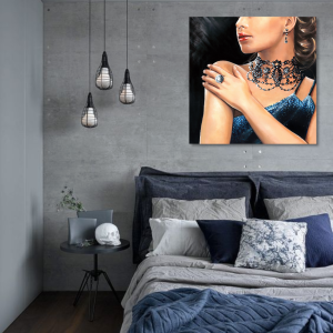 M987 - Πίνακας κοπέλα κοσμήματα