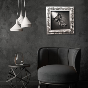 M02 - Βενετσιάνικες μάσκες μαύρο και ασήμι