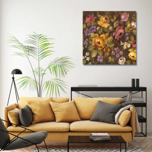 WA012 - Πίνακας άνθη σε γήινους χρωματιστ