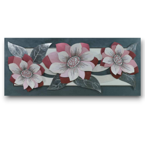 10PD37 - Πίνακας 3D λουλούδια