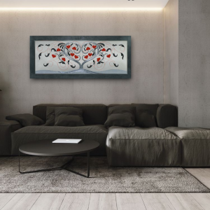 10PD43 - Πίνακας 3D δέντρο με καρδιές