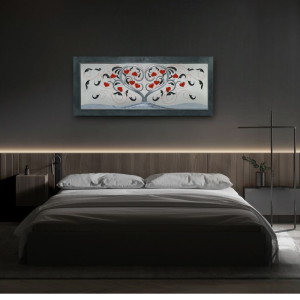 10PD43 - Πίνακας 3D δέντρο με καρδιές