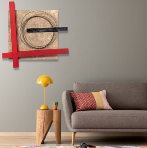 TC112 - Πίνακας 3D με κόκκινη λεπτομέρεια (ΑΚΟΛΟΥΘΕΙ ΒΙΝΤΕΟ)