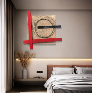 TC112 - Πίνακας 3D με κόκκινη λεπτομέρεια (ΑΚΟΛΟΥΘΕΙ ΒΙΝΤΕΟ)