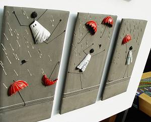 Καρτ Ποστάλ με 2 ομπρέλες