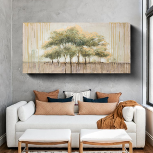 LP08 - Πίνακας δέντρα σε γήινους χρωματισμούς