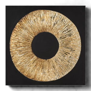 LP14 - Πίνακας χρυσό σχήμα σε μαύρο φόντο