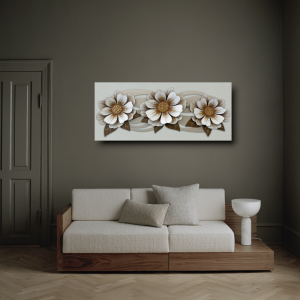 D3007PD - Πίνακας 3D λουλούδια