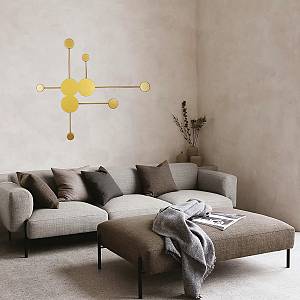 ΑΠΛΙΚΑ ΤΟΙΧΟΥ ΡΑΒΔΟΣ LED 6x5W 82x92 ΧΡΥΣΟ