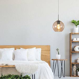 Κρεμαστό φωτιστικό από φιμέ γυαλί 1XE27 D:30cm (4039-A-Fime)