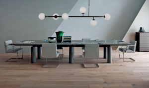 Κρεμαστό φωτιστικό από μαύρο μέταλλο και λευκή οπαλίνα 6XG9 D:130cm (6170-6-BL)