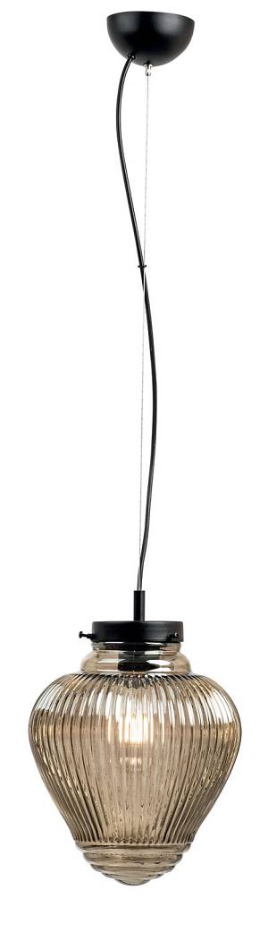 Φωτιστικό μονόφωτο γυαλί φιμέ Ε27 Φ25