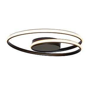Πλαφονιέρα οροφής LED 36W 3000K από αλουμίνιο σε μαύρη απόχρωση D:45cm (42027-BL)