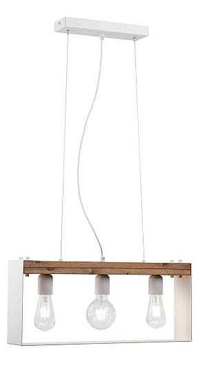 Φωτιστικό Πολύφωτο 3φ Ξύλο/Μέταλλο λευκό Ε27