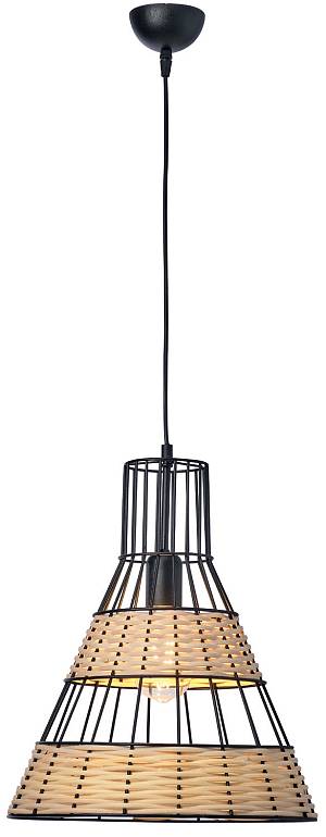 Φωτιστικό μονόφωτο μέταλλο/ρατάν Ε27 Φ35