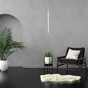 Κρεμαστό φωτιστικό LED 7W 3000K από μέταλλο D:60cm (6070-White)