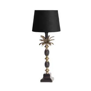 PINEAPPLE ΦΩΤΙΣΤΙΚΟ ΕΠΙΤΡΑΠΕΖΙΟ ΑΛΟΥΜΙΝΙΟ ΥΦΑΣΜΑ ΧΡΥΣΟ ΑΝΤΙΚΕ ΜΑΥΡΟ D30-23xH57cm