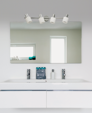 Επιτοίχιο σποτ από μέταλλο σε χρώμιο απόχρωση 4XE14 D:62cm (9079-4Φ-Χρώμιο)