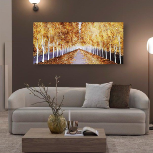 HM0006 - Πίνακας μονοπάτι σε χρυσό δάσος