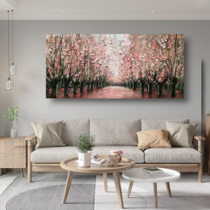 HM0008 - Πίνακας μονοπάτι σε ροζ δάσος