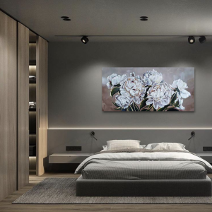 HM0251 - Πίνακας λευκά λουλούδια