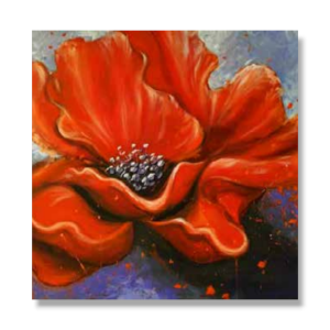 HM0286 - Πίνακας κόκκινο λουλούδι