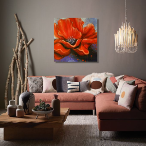 HM0286 - Πίνακας κόκκινο λουλούδι