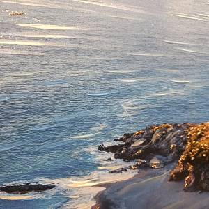 AP0037 - Πίνακας ηλιοβασίλεμα στη θάλασσα