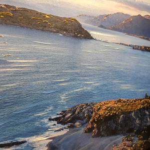 AP0037 - Πίνακας ηλιοβασίλεμα στη θάλασσα