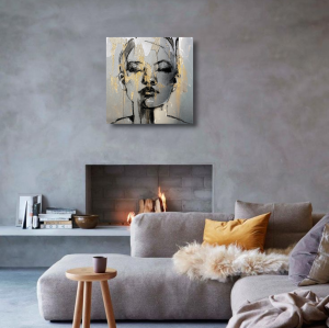 BDL123 - Πίνακας γυναικείο πρόσωπο