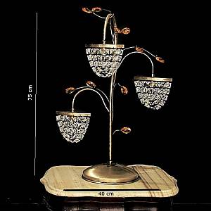 ΕΠΙΤΡΑΠΕΖΙΟ ΧΕΙΡΟΠΟΙΗΤΟ ΦΩΤΙΣΤΙΚΟ-ΜΕΤΑΛΛΙΚΟ ΟΞΥΝΤΕ ΚΑΙ ΚΡΥΣΤΑΛΛΟ