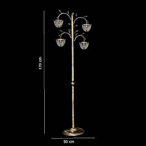 SAΔ08 - Φωτιστικό δαπέδου νεοκλασσικό σε χρυσό χρώμα με ντουί για λαμπτήρα G9