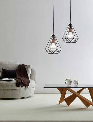 Φωτιστικό μονόφωτο μέταλλο μαύρο Ε27 Φ28