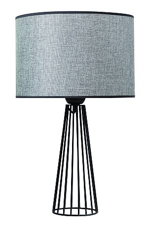 Επιτραπέζια λάμπα μέταλλο μαύρο αμπαζούρ μόκα  Ε27