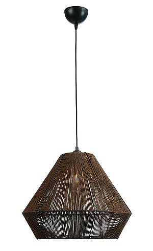 Φωτιστικό μονόφωτο σχοινί καφέ Ε27 Φ40