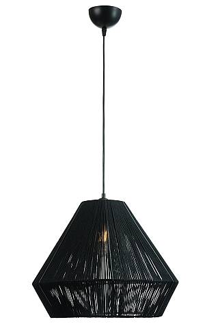 Φωτιστικό μονόφωτο σχοινί μαύρο Ε27 Φ40